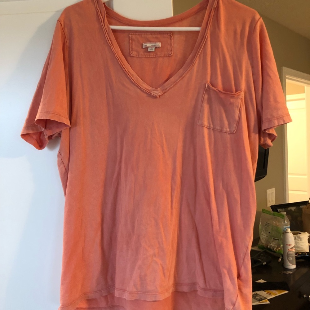 Gap XL boyfriend shirt, vintage coral color